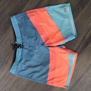 Billabong Lo Tide Color Block Swim Trunks Size 36